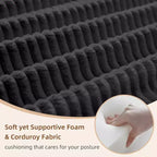 MooxvMoo Divano Letto Convertibile 4-in-1 Queen Size, Futon Pieghevole in Velluto a Coste con Telaio Fisso e Cuscino, per Soggiorno, Camera da Letto, Appartamento