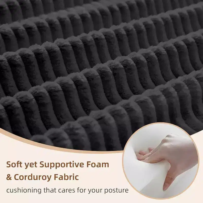 MooxvMoo Divano Letto Convertibile 4-in-1 Queen Size, Futon Pieghevole in Velluto a Coste con Telaio Fisso e Cuscino, per Soggiorno, Camera da Letto, Appartamento