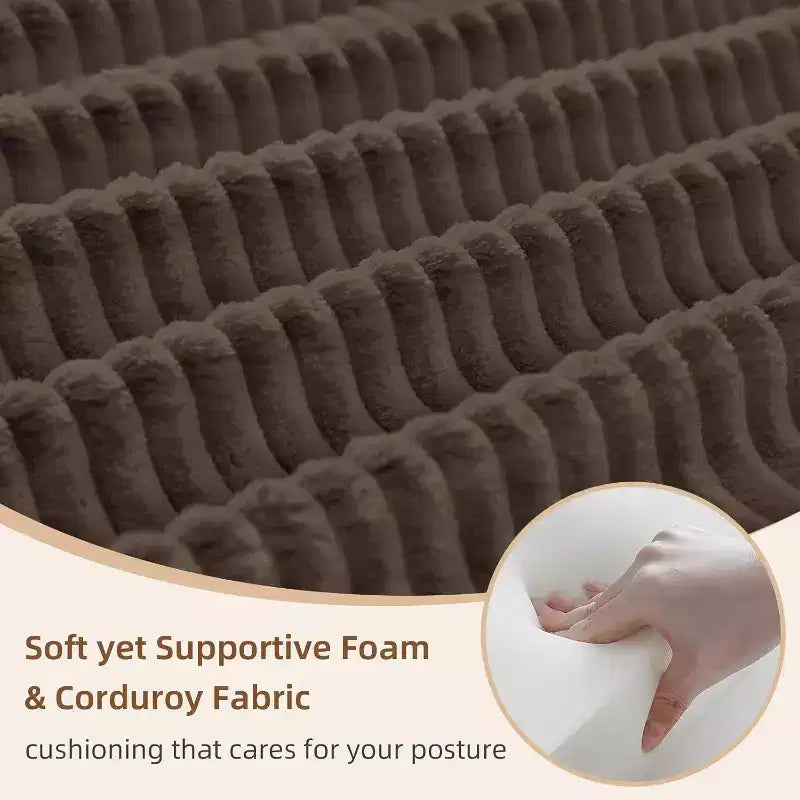 MooxvMoo Divano Letto Convertibile 4-in-1 Queen Size, Futon Pieghevole in Velluto a Coste con Telaio Fisso e Cuscino, per Soggiorno, Camera da Letto, Appartamento