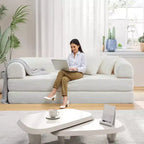 MooxvMoo Divano Letto Convertibile 4-in-1 Queen Size, Futon Pieghevole in Velluto a Coste con Telaio Fisso e Cuscino, per Soggiorno, Camera da Letto, Appartamento