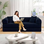 MooxvMoo Divano Letto Convertibile 4-in-1 Queen Size, Futon Pieghevole in Velluto a Coste con Telaio Fisso e Cuscino, per Soggiorno, Camera da Letto, Appartamento