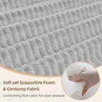 MooxvMoo Divano Letto Convertibile 4-in-1 Queen Size, Futon Pieghevole in Velluto a Coste con Telaio Fisso e Cuscino, per Soggiorno, Camera da Letto, Appartamento