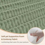 MooxvMoo Divano Letto Convertibile 4-in-1 Queen Size, Futon Pieghevole in Velluto a Coste con Telaio Fisso e Cuscino, per Soggiorno, Camera da Letto, Appartamento