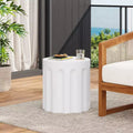 Christopher Knight Home Minami Modern Patio Round Lightweight Concrete Side Table