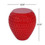 Christopher Knight Home Misaki Table d'appoint de patio en béton léger au design moderne inspiré de la fraise