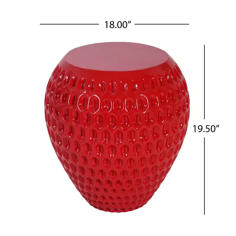 Christopher Knight Home Misaki Table d'appoint de patio en béton léger au design moderne inspiré de la fraise