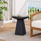Christopher Knight Home Mio Modern Patio Round Lightweight Concrete Side Table with Tapered Legs