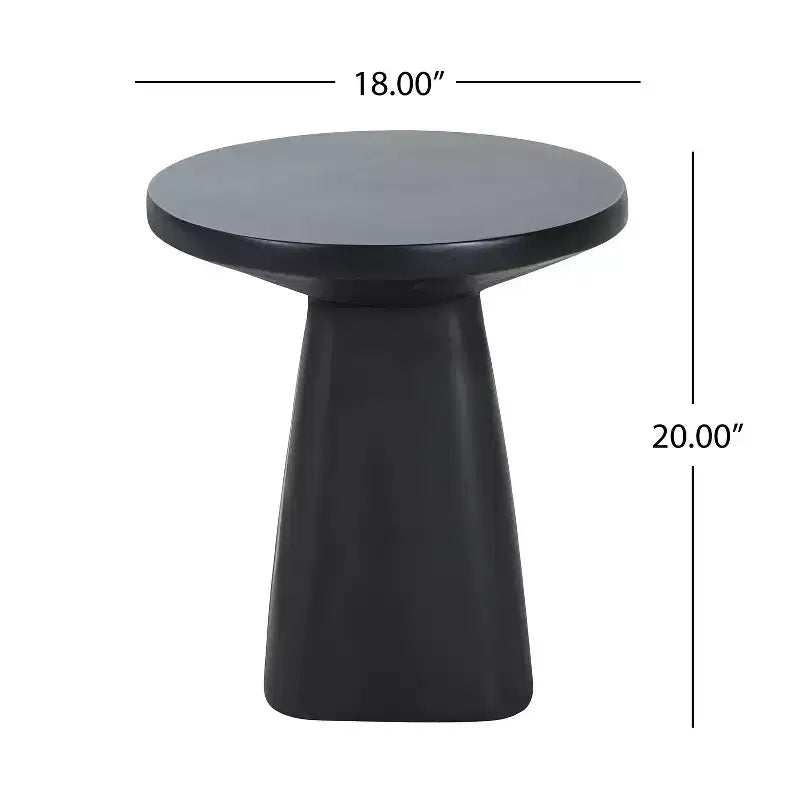 Christopher Knight Home Mio Table d'appoint moderne ronde en béton léger avec pieds coniques