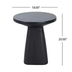 Christopher Knight Home Mio Table d'appoint moderne ronde en béton léger avec pieds coniques