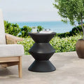 Christopher Knight Home Miki Modern Patio 3-Layer Round Lightweight Concrete Side Table