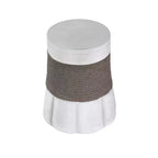 Christopher Knight Home Rin Table d'appoint moderne en béton léger avec corde tressée rétro et base en éventail