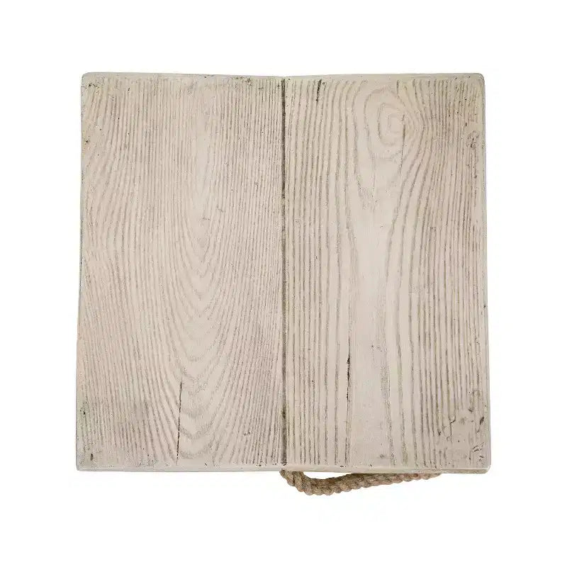 Christopher Knight Home Ryota, tavolino laterale quadrato rustico da patio in cemento leggero con corda intrecciata