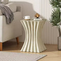 Archaistic Wavy Side Table, Magnesium Oxide Modern Side Table, Antique Sandstone Effect End Tables, Nightstand Sofa Table