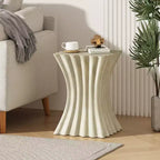 Archaistic Wavy Side Table, Magnesium Oxide Modern Side Table, Antique Sandstone Effect End Tables, Nightstand Sofa Table