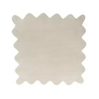 Tavolino laterale ondulato anticato, Tavolino laterale moderno in ossido di magnesio, Tavolini finali effetto arenaria antica, Tavolino da divano comodino