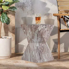 GDFStudio Naomi Modern Patio Lightweight Concrete End Table