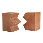 TUYOHW Lot de 2 tables d'appoint d'extérieur, design unique, table d'appoint combinée de patio avec plateau rectangulaire, table polyvalente pour jardin, balcon, porche