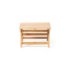 TUYOHW Table d'appoint extérieure en bois Petite table avec plateau à lattes Table d'appoint carrée de patio avec cadre robuste Table basse pour jardin, balcon, porche