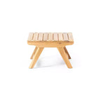 TUYOHW Table d'appoint extérieure en bois Petite table avec plateau à lattes Table d'appoint carrée de patio avec cadre robuste Table basse pour jardin, balcon, porche