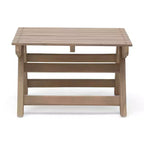 TUYOHW Table d'appoint extérieure en bois Petite table avec plateau à lattes Table d'appoint carrée de patio avec cadre robuste Table basse pour jardin, balcon, porche
