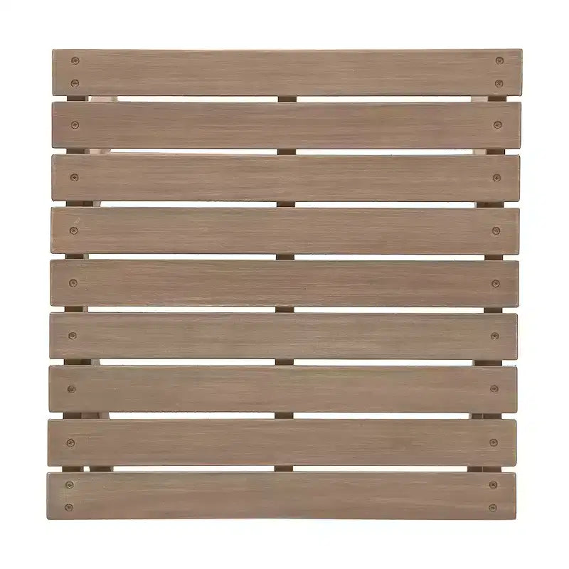 TUYOHW Table d'appoint extérieure en bois Petite table avec plateau à lattes Table d'appoint carrée de patio avec cadre robuste Table basse pour jardin, balcon, porche