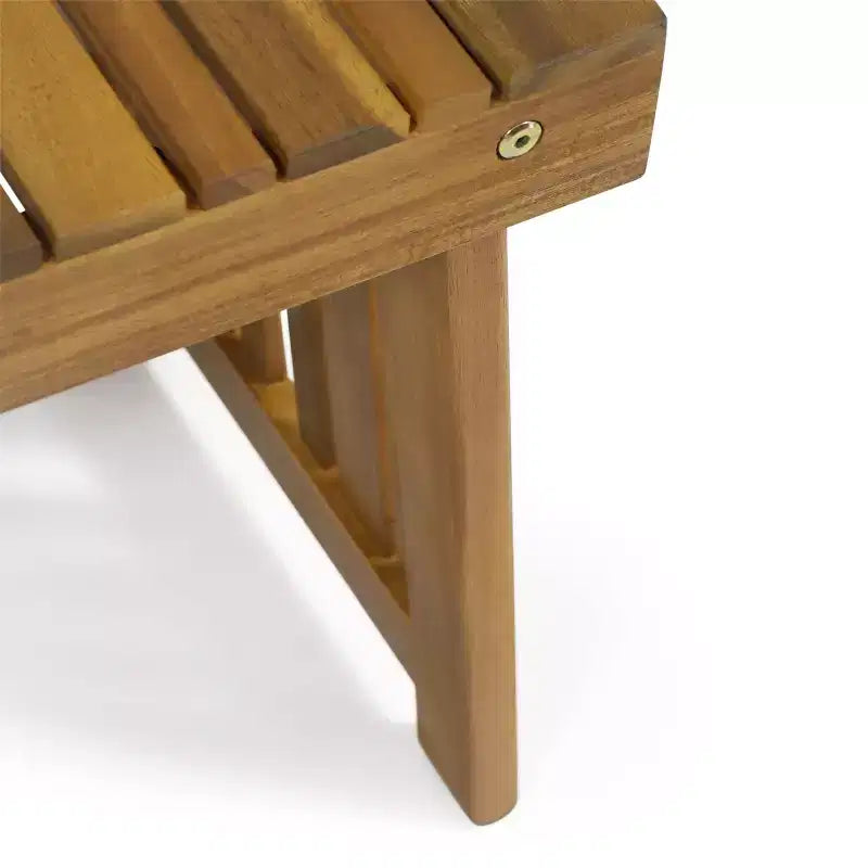 TUYOHW Table d'appoint d'extérieur en bois, table pliante avec plateau à lattes, table d'appoint rectangulaire de patio avec cadre robuste, table basse pour jardin, balcon, porche
