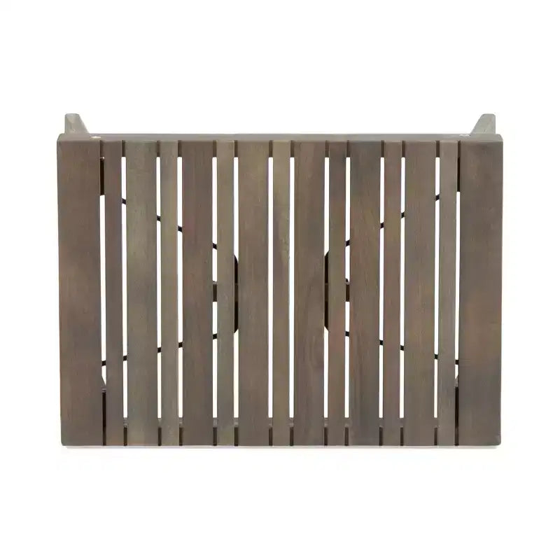 TUYOHW Table d'appoint d'extérieur en bois, table pliante avec plateau à lattes, table d'appoint rectangulaire de patio avec cadre robuste, table basse pour jardin, balcon, porche
