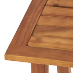 TUYOHW Table d'appoint d'extérieur en bois avec plateau à lattes, table d'appoint de patio avec pieds incurvés, petite table basse d'extérieur pour jardin, balcon, porche