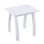 TUYOHW Table d'appoint d'extérieur en bois avec plateau à lattes, table d'appoint de patio avec pieds incurvés, petite table basse d'extérieur pour jardin, balcon, porche