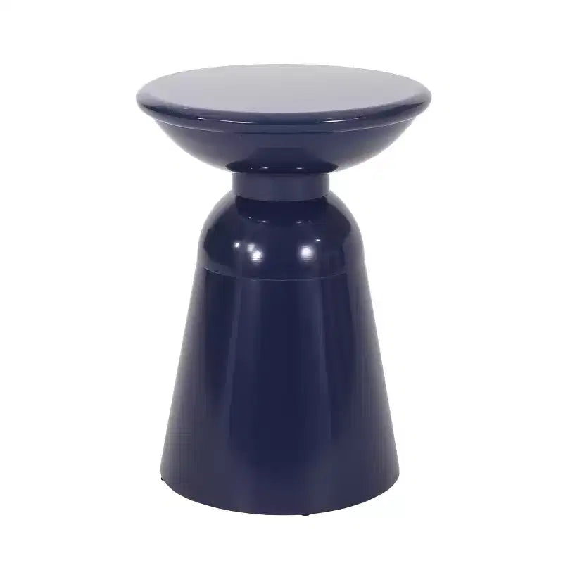 TUYOHW 15 Tavolino Moderno da Esterno con Design Circolare, Tavolino Laterale in Metallo per Patio Elegante, Tavolino da Caffè Piccolo per Giardino, Balcone, Portico