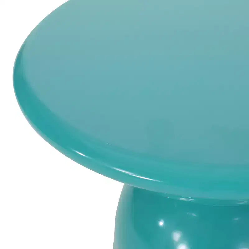 TUYOHW 15 Tavolino Moderno da Esterno con Design Circolare, Tavolino Laterale in Metallo per Patio Elegante, Tavolino da Caffè Piccolo per Giardino, Balcone, Portico