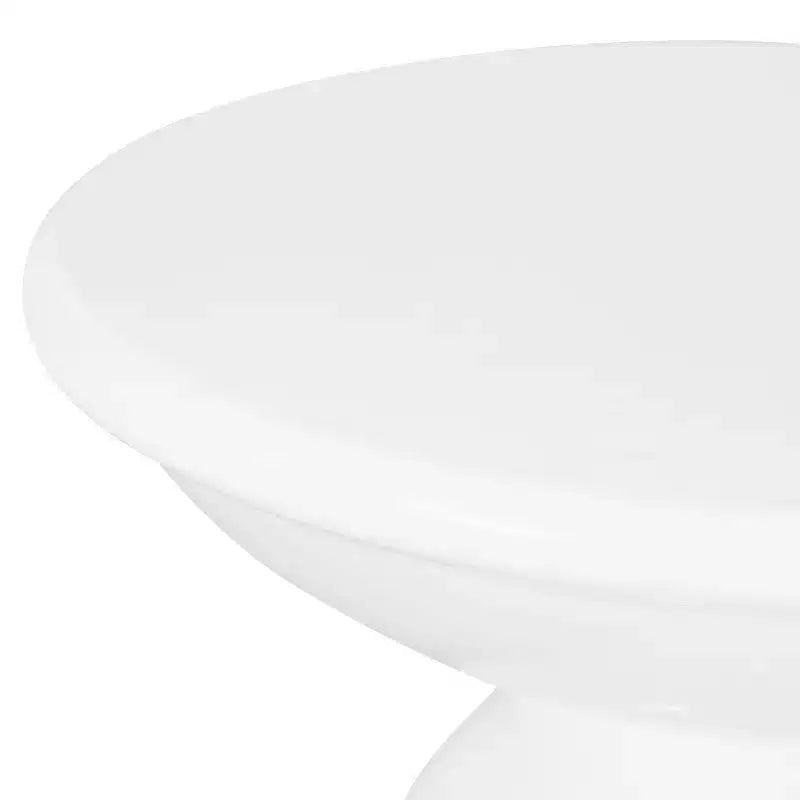 TUYOHW 15 Tavolino Moderno da Esterno con Design Circolare, Tavolino Laterale in Metallo per Patio Elegante, Tavolino da Caffè Piccolo per Giardino, Balcone, Portico