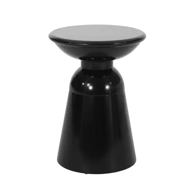 TUYOHW 15 Tavolino Moderno da Esterno con Design Circolare, Tavolino Laterale in Metallo per Patio Elegante, Tavolino da Caffè Piccolo per Giardino, Balcone, Portico