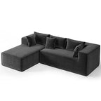 106 Canapé d'angle moderne, canapé 3 places rembourré en L avec assise profonde, canapés modulaires pour salon, aucun assemblage requis