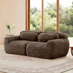 Divano modulare a 2 posti, morbido tessuto felpato, fondo antiscivolo, spugna HD 32D, nessun montaggio, design ergonomico, con cuscini decorativi per soggiorni
