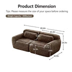 Divano modulare a 2 posti, morbido tessuto felpato, fondo antiscivolo, spugna HD 32D, nessun montaggio, design ergonomico, con cuscini decorativi per soggiorni