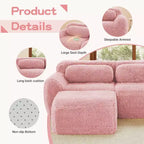 Divano modulare a 2 posti, morbido tessuto felpato, fondo antiscivolo, spugna HD 32D, nessun montaggio, design ergonomico, con cuscini decorativi per soggiorni