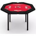 48 Poker Table Top,8 Player Foldable Texas Holdem Poker Table with Padded Rails & Cup Holders,Portable Game Table for Home Party & Game Night