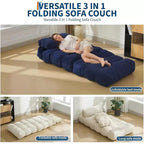 Divano Letto Pieghevole Confezione da 2, Poltrona Letto Singola Convertibile con Cuscino Schienale Ergonomico, Divano Lounge da Terra per Soggiorno, Camera da Letto