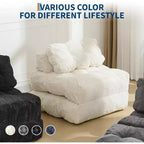 Divano Letto Pieghevole Confezione da 2, Poltrona Letto Singola Convertibile con Cuscino Schienale Ergonomico, Divano Lounge da Terra per Soggiorno, Camera da Letto