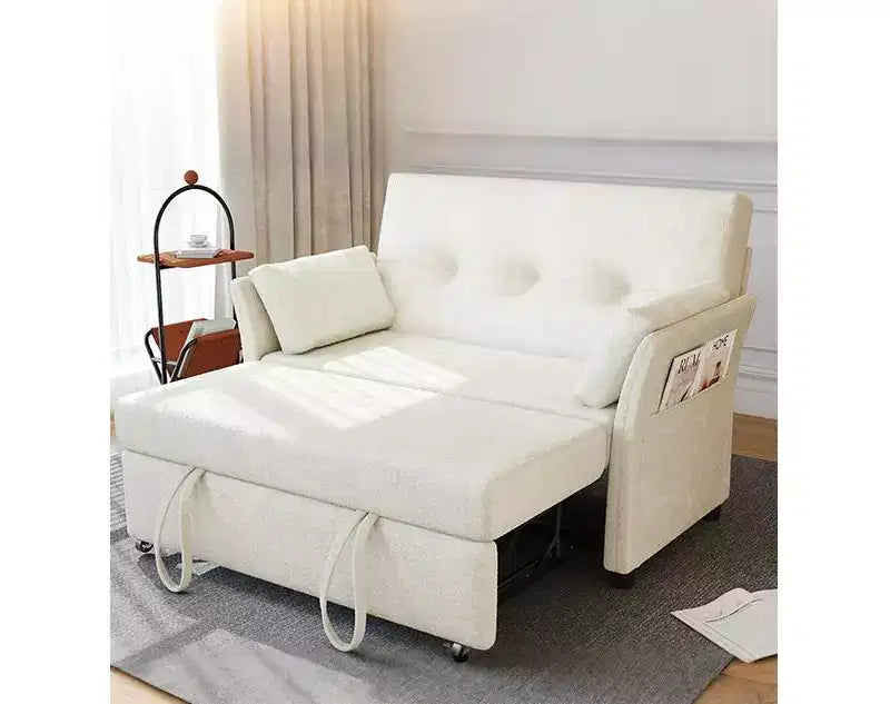 Dyonery 51 Divano Letto con Tasca Laterale, Piccolo Divano Letto Convertibile 2 in 1 per Appartamento, Camera da Letto e Spazi Piccoli