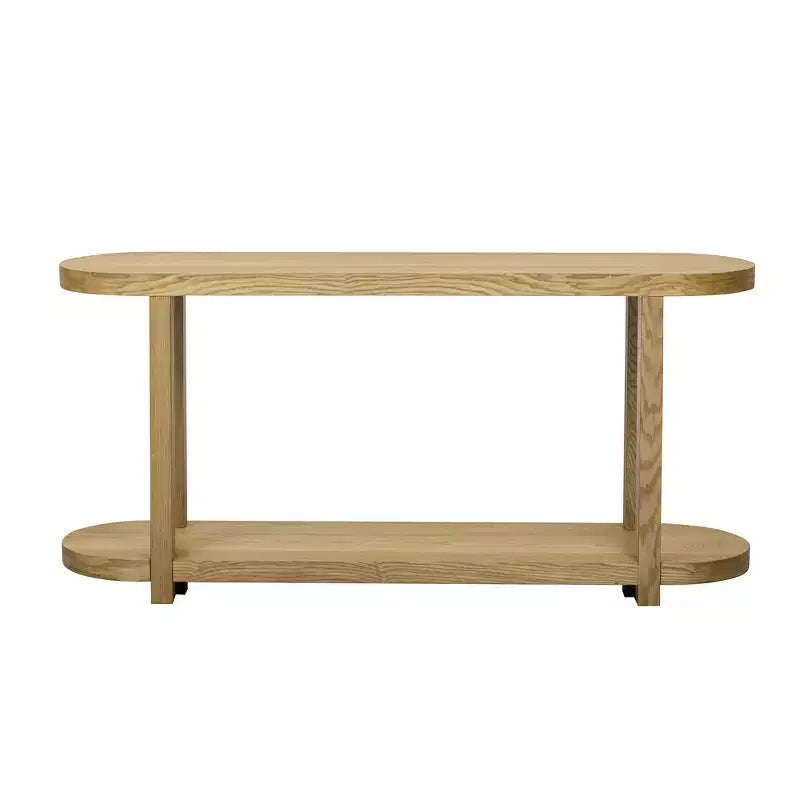 Table d'entrée, Console 2 niveaux avec plateau au design épuré, Table de canapé, Table d'entrée de style ferme avec étagère inférieure