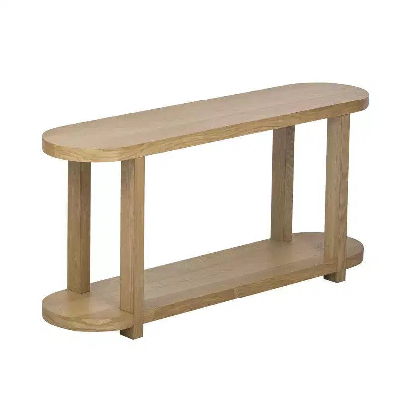 Table d'entrée, Console 2 niveaux avec plateau au design épuré, Table de canapé, Table d'entrée de style ferme avec étagère inférieure
