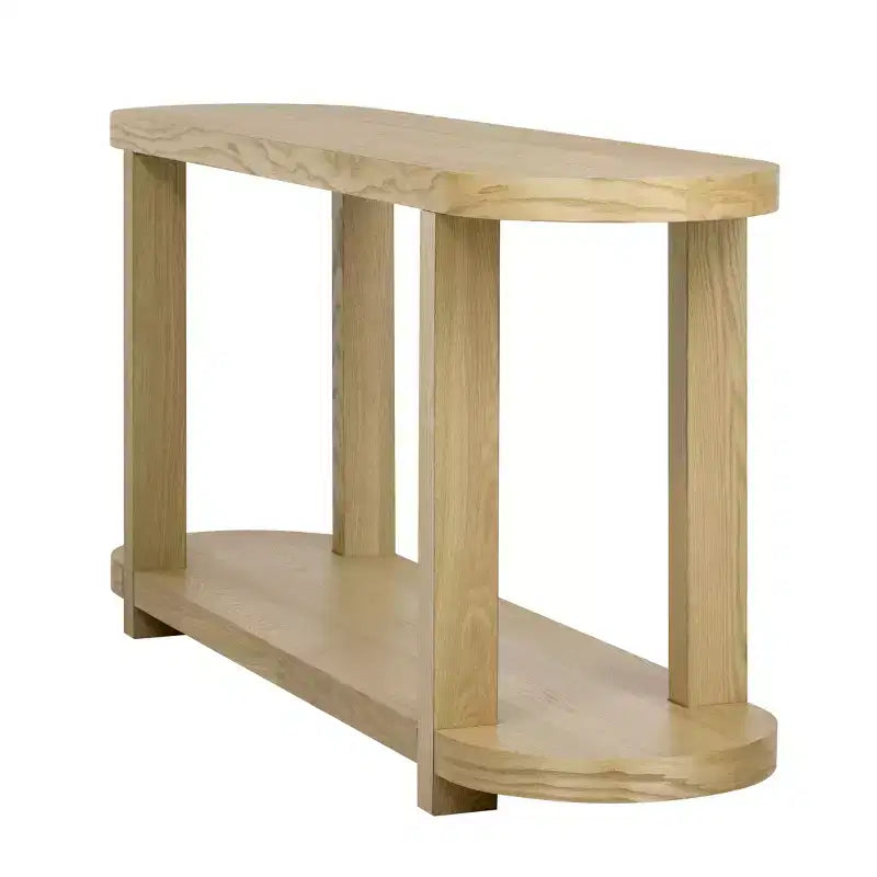 Table d'entrée, Console 2 niveaux avec plateau au design épuré, Table de canapé, Table d'entrée de style ferme avec étagère inférieure