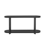 Table d'entrée, Console 2 niveaux avec plateau au design épuré, Table de canapé, Table d'entrée de style ferme avec étagère inférieure