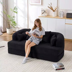 Canapé-Lit Pliable 2 en 1 Whisen, Canapé sans Os Convertible 70 Pliable avec 4 Oreillers