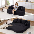 Canapé-Lit Pliable 2 en 1 Whisen, Canapé sans Os Convertible 70 Pliable avec 4 Oreillers