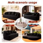 Canapé-Lit Pliable 2 en 1 Whisen, Canapé sans Os Convertible 70 Pliable avec 4 Oreillers