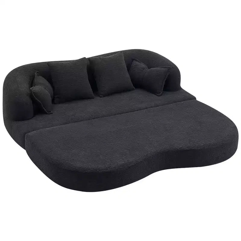 Canapé-Lit Pliable 2 en 1 Whisen, Canapé sans Os Convertible 70 Pliable avec 4 Oreillers