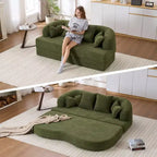 Canapé-Lit Pliable 2 en 1 Whisen, Canapé sans Os Convertible 70 Pliable avec 4 Oreillers
